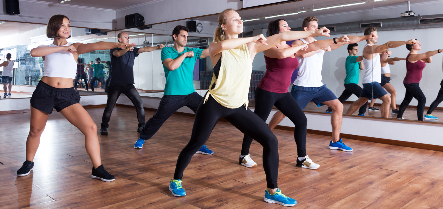 group of people exercising